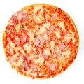 Fresh round pizza isolated