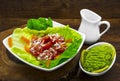 Fresh salad and avocado Royalty Free Stock Photo