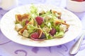 Fresh salad with blue cheese, raspberry and figs Royalty Free Stock Photo