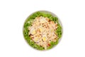 Fresh salad with chicken breast, cheese and eggs Royalty Free Stock Photo