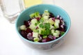 Salad of beet roots with cucumber