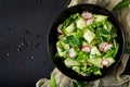 Fresh salad of cucumbers, radishes, green peas Royalty Free Stock Photo
