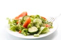 Fresh salad with cucumbers and tomatoes Royalty Free Stock Photo