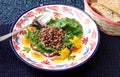 Salad of dandelion and lentils