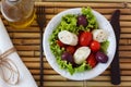 Fresh salad of heart of palm (palmito) Royalty Free Stock Photo