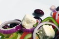 Fresh Salad with Tomatoes, Cheese, Red Onion, Olives and Fetta