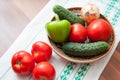 Fresh salad vegetables Royalty Free Stock Photo