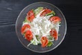 Fresh salad with whitebait simply scalded