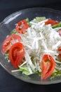 Fresh salad with whitebait simply scalded