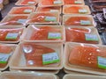 Singapore : Fresh Salmon cut on sale