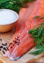 Fresh salmon filet Royalty Free Stock Photo