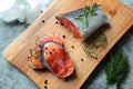 Fresh salmon filets Royalty Free Stock Photo