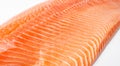 Fresh Salmon Fillet Isolated, Raw Norwegian Red Fish, Trout Meat Piece, Big Fresh Atlantic Salmon Fillet Royalty Free Stock Photo
