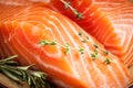 Fresh salmon. macro