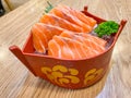 Fresh Salmon Japanese food Royalty Free Stock Photo