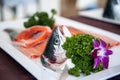 Fresh salmon sashimi, Salmon dish