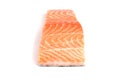 Fresh salmon steak over white background Royalty Free Stock Photo