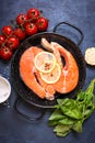 Fresh salmon steaks Royalty Free Stock Photo