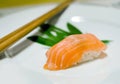 Fresh salmon sushi