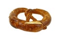 Bavarian salt pretzel isolated on a white background Royalty Free Stock Photo