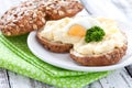Fresh sandwich with egg salad Royalty Free Stock Photo