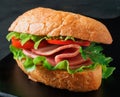 Sandwich with ham, cheese, Royalty Free Stock Photo