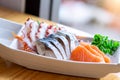 Fresh sashimi combo of japan Royalty Free Stock Photo