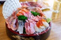 Fresh sashimi combo of japan Royalty Free Stock Photo