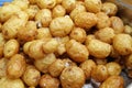 Fresh sauteed potatoes with garlic. Diet and healthy eating concept. Vegetarian food. Potato background texture.