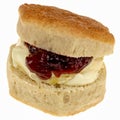 Fresh Scone With Jam and Cream Royalty Free Stock Photo