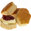 Fresh Scone With Jam and Cream Royalty Free Stock Photo