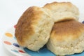 Fresh scones on a plate Royalty Free Stock Photo