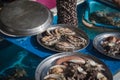 Fresh sea-shells, abalone, and other fresh seafood collected by Haenyeo female divers; UNESCO Intangible Cultural Heritage list,