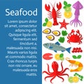 Fresh seafood background.