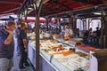 Fresh seafood in Fish Market of Bergen, Norway