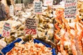 Fresh Seafood Offering at Seattle Pike Place Market, Washington Royalty Free Stock Photo