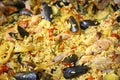 Fresh seafood paella