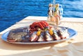 Fresh seafood plate Royalty Free Stock Photo