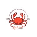 Fresh seafood. Red crab seafood restaurant.