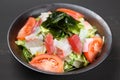 Fresh seafood salad with tomato Royalty Free Stock Photo