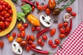 Fresh seasonal vegetables cooking. Royalty Free Stock Photo