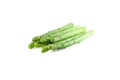 Fresh separate asparagus on white background