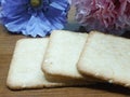 Sesame biscuits isolated