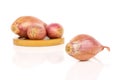 Fresh shallot on white Royalty Free Stock Photo