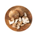 Fresh Shiitake Mushrooms, Raw Shitake, Healthy Organic Asian Fungi Royalty Free Stock Photo
