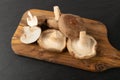 Fresh Shiitake Mushrooms, Raw Shitake, Healthy Organic Asian Fungi Royalty Free Stock Photo