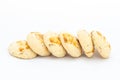 Fresh shortbread biscuits Nan Khatai cookies popular in Pakistan and india isolated on a white background Royalty Free Stock Photo