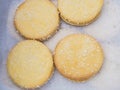 Fresh shortbread cookies