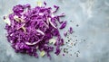 Fresh shredded cabbage on a light table, closed Royalty Free Stock Photo