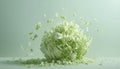Fresh shredded cabbage on a light table, closed Royalty Free Stock Photo